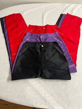 🌞 Le Gambi Rare Authentic  Vintage 80s Parachute Pants Purple Pockets women 3